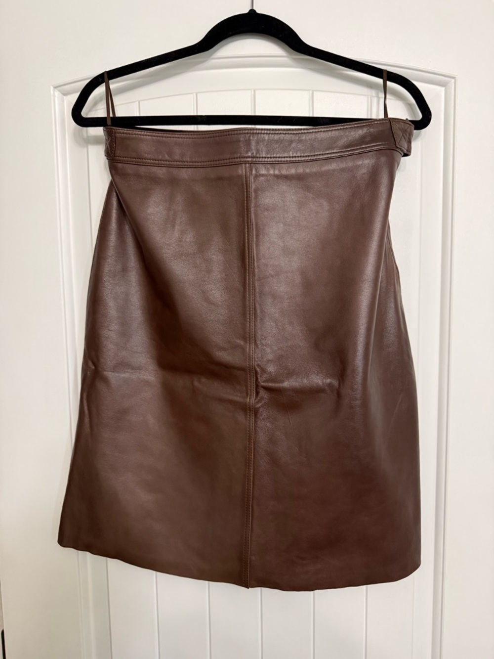 Weekend Max Mara Brown Leather Skirt